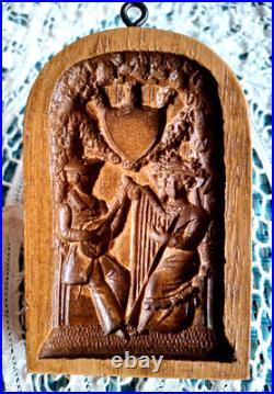 RARE Springerle Speculaas Gingerbread Butter Cookie Stamp MOLD MUSICAL COUPLE