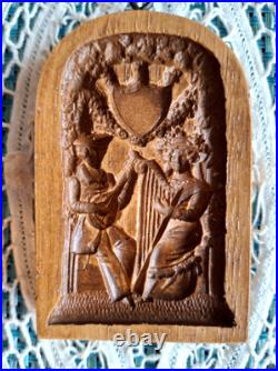 RARE Springerle Speculaas Gingerbread Butter Cookie Stamp MOLD MUSICAL COUPLE