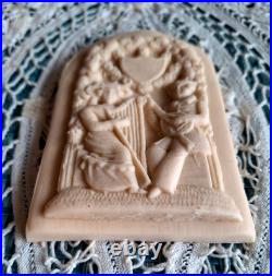 RARE Springerle Speculaas Gingerbread Butter Cookie Stamp MOLD MUSICAL COUPLE