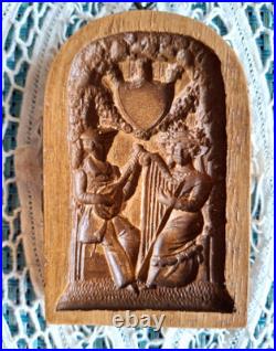 RARE Springerle Speculaas Gingerbread Butter Cookie Stamp MOLD MUSICAL COUPLE