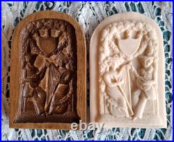 RARE Springerle Speculaas Gingerbread Butter Cookie Stamp MOLD MUSICAL COUPLE