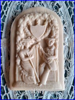 RARE Springerle Speculaas Gingerbread Butter Cookie Stamp MOLD MUSICAL COUPLE