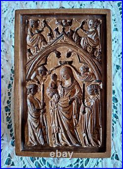 RARE Springerle Speculaas Gingerbread Butter Marzipan Cookie Stamp MOLD MADONNA