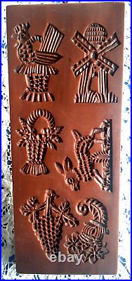 RARE Springerle Speculaas Gingerbread Butter Marzipan Cookie Stamp MOLD PRESS