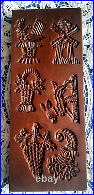 RARE Springerle Speculaas Gingerbread Butter Marzipan Cookie Stamp MOLD PRESS