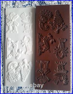 RARE Springerle Speculaas Gingerbread Butter Marzipan Cookie Stamp MOLD PRESS