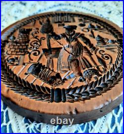 RARE Springerle Speculaas Gingerbread Butter Marzipan Cookie Stamp MOLD SPINNER