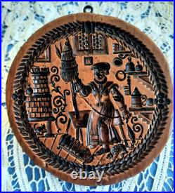 RARE Springerle Speculaas Gingerbread Butter Marzipan Cookie Stamp MOLD SPINNER