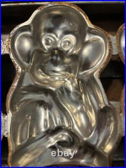 RARE TRIPLE Vormenfabriek Tilburg Holland MONKEY CHIMP Chocolate Mold Vintage