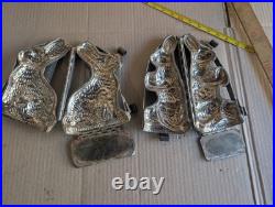 RARE! Vintage Rabbit Chocolate Candy Mold Heavy Hinged Metal Pair RARE! Vintage Rabbit Chocolate Candy Mold Heavy Hinged Metal Pair