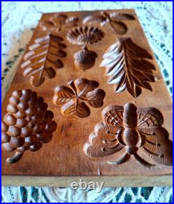 RARE WOODEN 1900's Springerle Speculaas Butter Cookie Stamp Press Mold 9 PRINT RARE WOODEN 1900's Springerle Speculaas Butter Cookie Stamp Press Mold 9 PRINT