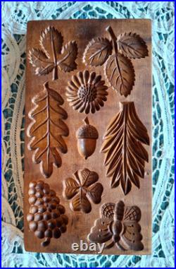 RARE WOODEN 1900's Springerle Speculaas Butter Cookie Stamp Press Mold 9 PRINT RARE WOODEN 1900's Springerle Speculaas Butter Cookie Stamp Press Mold 9 PRINT