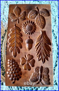 RARE WOODEN 1900's Springerle Speculaas Butter Cookie Stamp Press Mold 9 PRINT RARE WOODEN 1900's Springerle Speculaas Butter Cookie Stamp Press Mold 9 PRINT