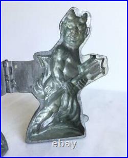 RARE antique EPPELSHEIMER 1176 KRAMPUS DEVIL HALLOWEEN ICE CREAM MOLD chocolate