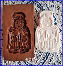 RETIRED GENE WILSON Wooden Springerle Cookie Stamp MOLD SWEET CHRISTMAS ANGEL