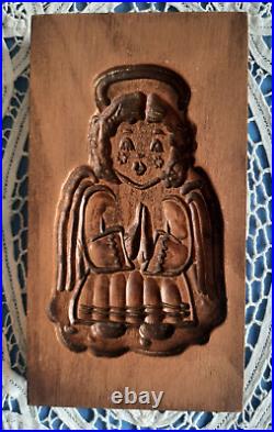 RETIRED GENE WILSON Wooden Springerle Cookie Stamp MOLD SWEET CHRISTMAS ANGEL