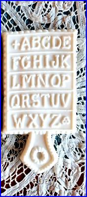 RETIRED GENE WILSON Wooden Springerle Cookie Stamp Press MOLD HORNBOOK ALPHABET