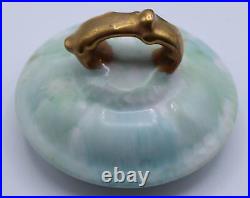 RS PRUSSIA CHOCOLATE POT CREAMER & SUGAR SWANS PATTERN MOLD 508 c1900