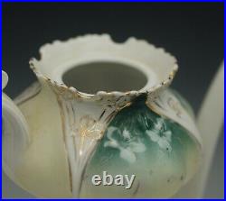 RS PRUSSIA PORCELAIN MOLD 643 FLORAL CHOCOLATE POT ANTIQUE c. 1900 MARKED