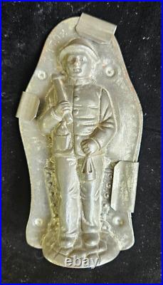 Rare 1920 Anton Reiche Antique Chocolate Mold Coal Miner #14793 5 1/2