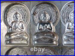 Rare Antique Anton Reiche Dresden Chocolate Mold TJOKLAT Meditating BUDDHA 18ct