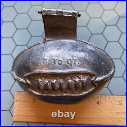 Rare Antique E & Co Pewter Football Ice Cream Or Chocolate Mold 1159