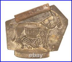 Rare Antique E. Sommet, France Chocolate Candy Mold Donkey Burro With Baskets