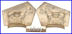Rare Antique E. Sommet, France Chocolate Candy Mold Donkey Burro With Baskets
