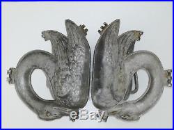 Rare Antique French metal mold chocolate dated 1781 Elegant Swan shape form