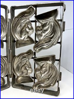 Rare Antique Hinged Squirrel Metal Chocolate Mold (4) Squirrel Molds P15920