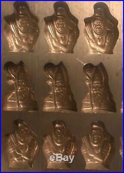 Rare Antique Saint Nicholas & Black Peter Christmas Chocolate Molds Ct 36-Tray