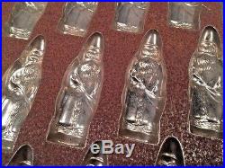 Rare Antique Santa Claus Chocolate Candy Mold Christmas Holiday Cookie Set