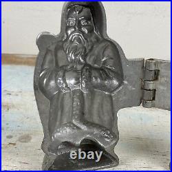 Rare Antique Santa St Nick Chocolate Candy Ice Cream Mold E&CO 991 Metal Pewter