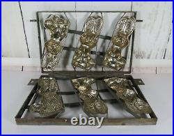 Rare Antique Vintage 3 9 Easter Bunny Rabbit Chocolate Hinged Mold Commercial