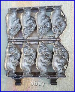 Rare Anton Reiche Weygandt Chocolate Mold Hinged Circus Bears Free Shipping