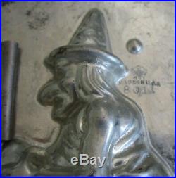 Rare Large Eppelsheimer # 8011 Halloween Witch on Broomstick Chocolate Mold