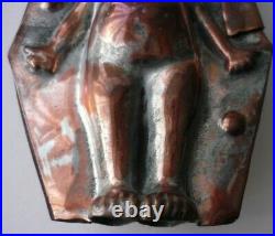 Rare Victorian Ww1 Fumsup Thumbs Up Copper Front Tin Inside Chocolate Mould