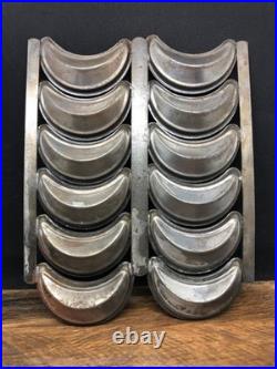 Rare Vintage Antique German Tin Chocolate Crescent Moon Candy Mold