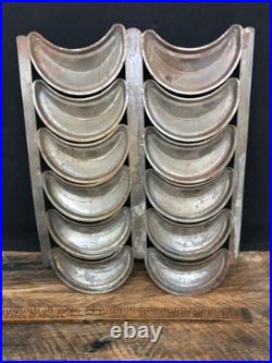 Rare Vintage Antique German Tin Chocolate Crescent Moon Candy Mold