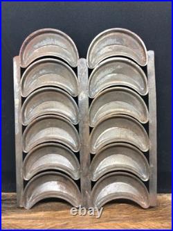 Rare Vintage Antique German Tin Chocolate Crescent Moon Candy Mold