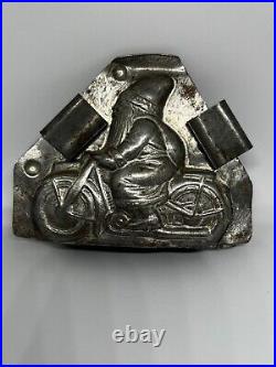 Rare Vintage H Walter Berlin Santa Riding Motorcycle Chocolate Mold #9599