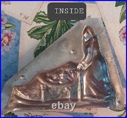 Rare Vintage Santa Belsnickel Pushing Shoe Sled Chocolate Mold 4 3/4 X 5 3/4