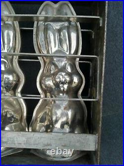 Rare XXL Antique Chocolate Mold 11.8 inches Bunny Rabbit Metal Mold HORNLEIN 30s