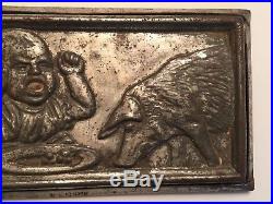 Rare antique Anton Reiche postcard chocolate mold baby crying at pig