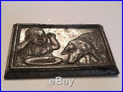 Rare antique Anton Reiche postcard chocolate mold baby crying at pig