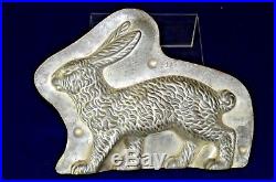 Rare antique Anton Reiche rabbit metal chocolate mold-9 long