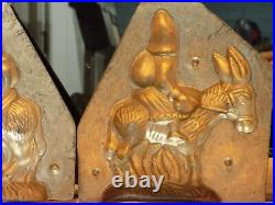Santa Donkey Chocolate Mold Mould Schokoladenform Vintage Antique 16303