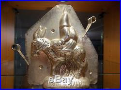 Santa Riding Donkey Mould Chocolate Mold Vintage Antique