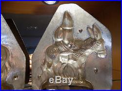 Santa Riding Donkey Mould Chocolate Mold Vintage Antique