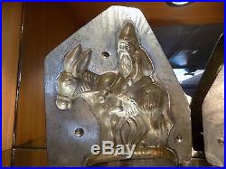 Santa Riding Donkey Mould Chocolate Mold Vintage Antique